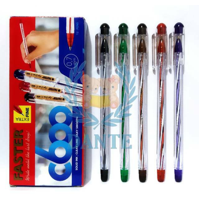 Pulpen Faster C600 per Lusin | Shopee Indonesia