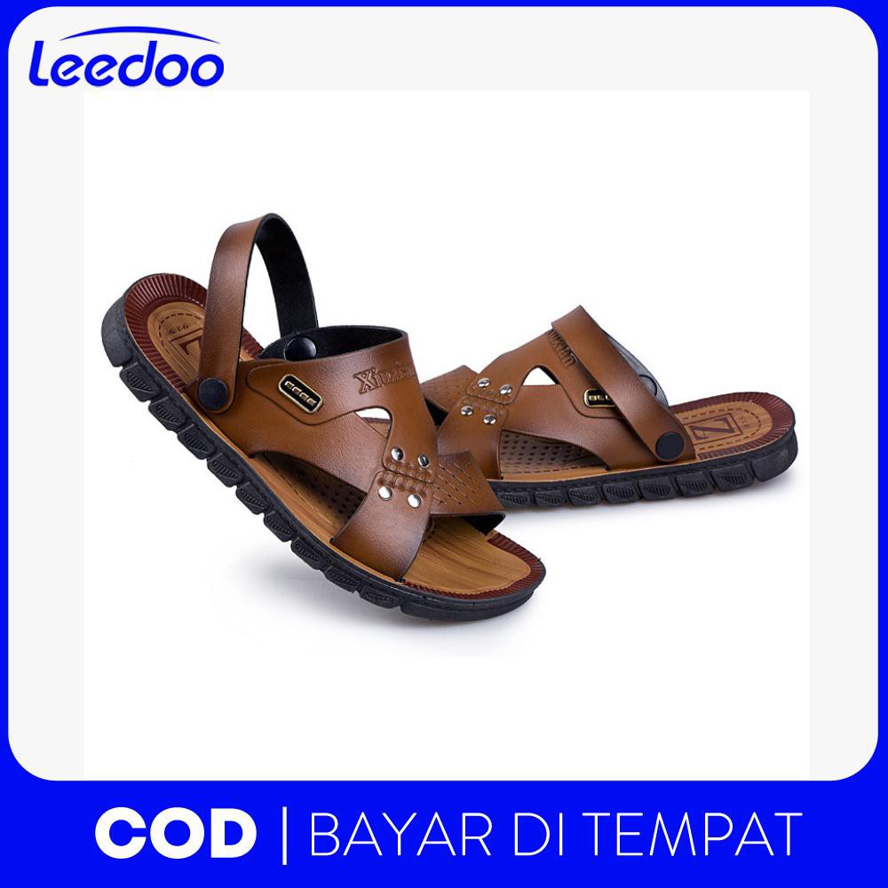 LEEDOO Sandal Pria Karet Lentur Terbaru Sandal Pria Casual Murah IMPORT MT401Sandal