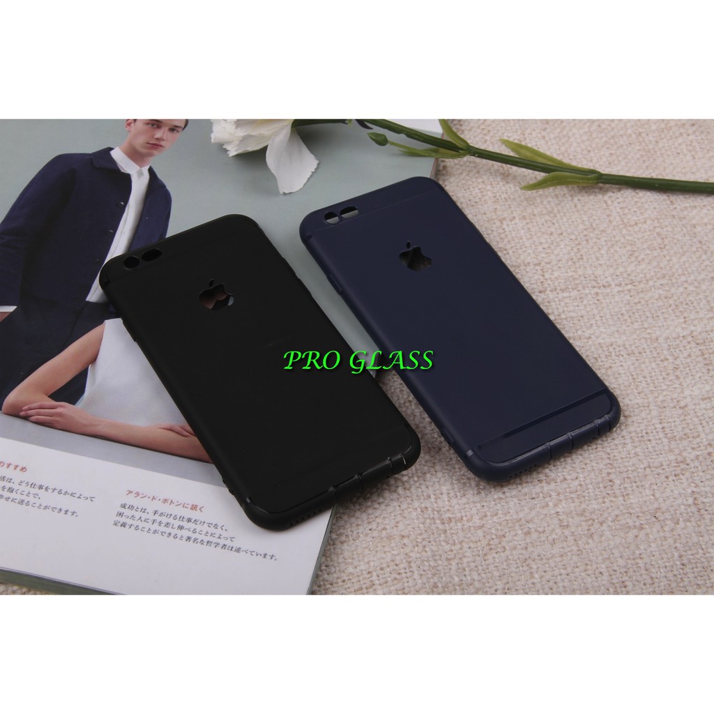 Iphone 6 / 6s - 6 plus / 6s plus MATTE BLACK / NAVY BLUE Soft Silicone Premium Slim Case Ultrathin