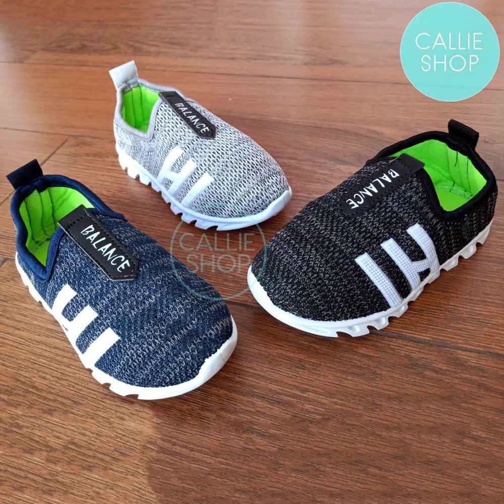 BEST SELLER TERMURAH Sepatu Anak Slip On Sporty Balance Import Sol Karet Anti Slip