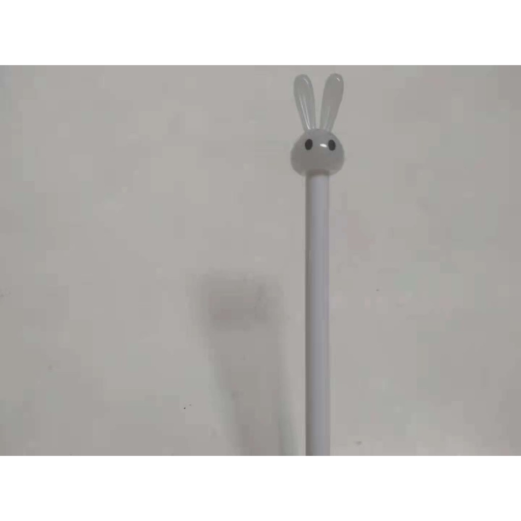 Pulpen Pena Bentuk Kepala Kelinci Bolpen Karakter Bunny Lucu Unik Pena Pulpen Kepala Kelinci Lucu-Putih