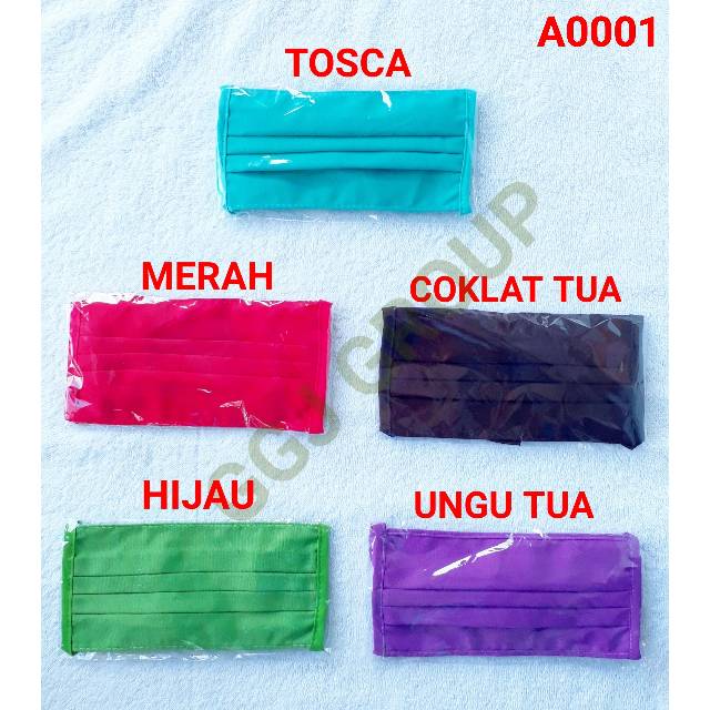 A ( A0001 ) MASKER  HIJAB KAIN/ TALI SAMBUNG - PUTUS / FREE PLASTIK