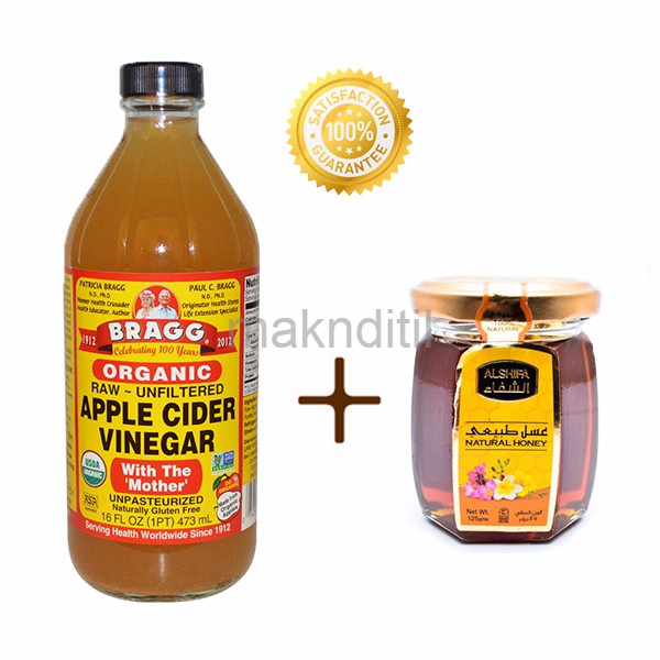 

BRAGG Apple Cider Vinegar 473 Ml + Natural Madu Arab Al Shifa Original