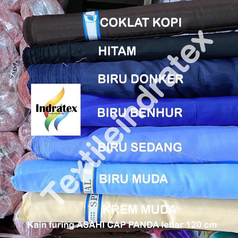 ( per setengah meter ) KAIN ASAHI FURING CAP PANDA LEBAR 120 CM BAHAN FURING LAPISAN BAJU JAKET GAMIS SATIN TILE BRUKAT