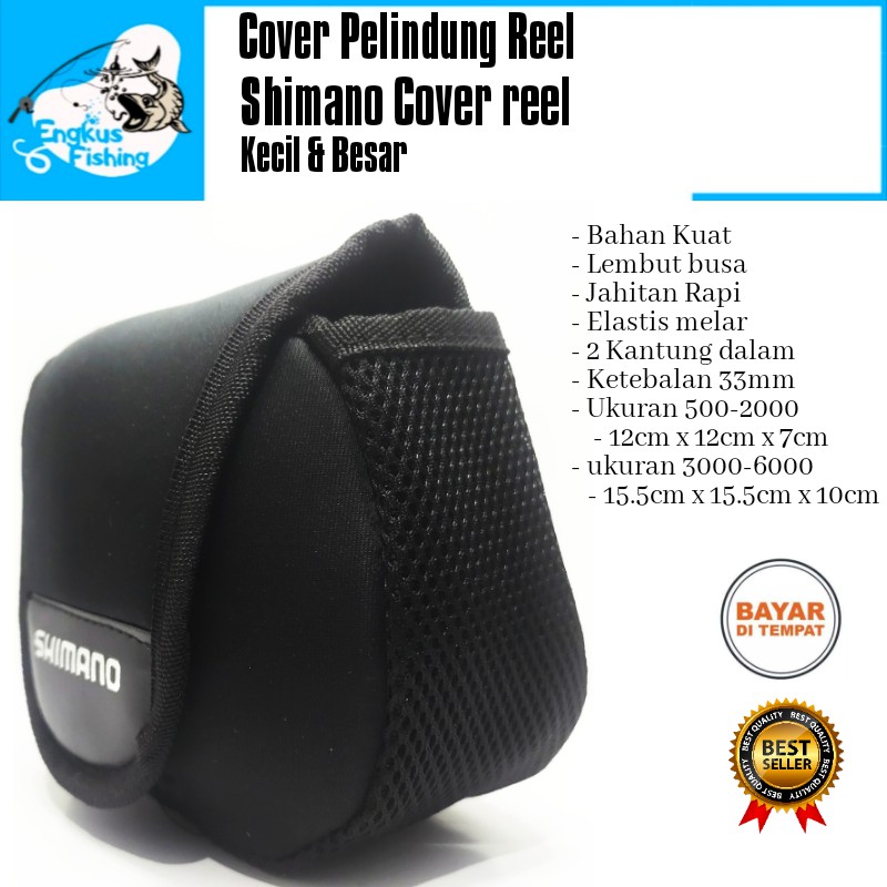 Cover Sarung Reel Pancing Shimano 500-6000 Tebal Murah - Engkus Fishing