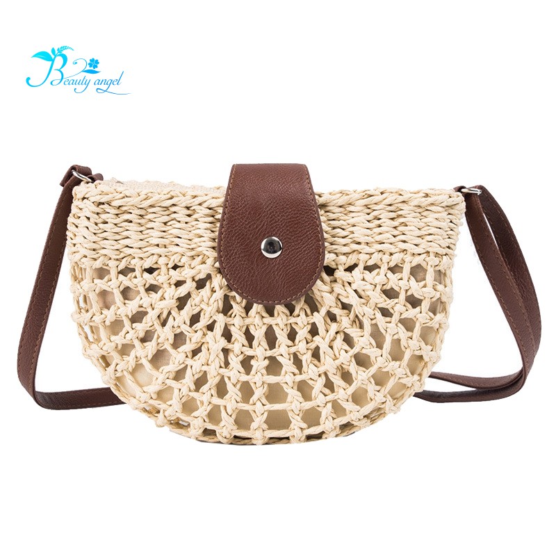 straw rattan bag