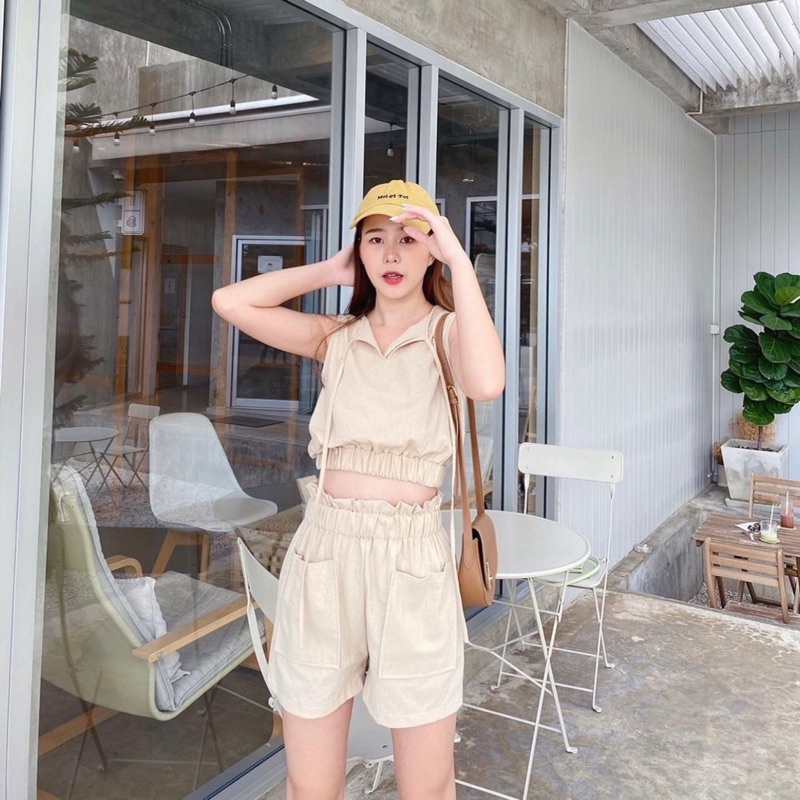 [FG] Breeze Summer Set Crop Top & Shorts SET6598-2