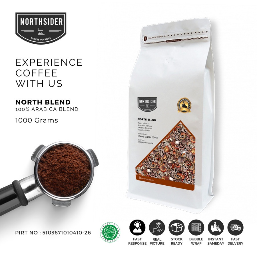 BIJI KOPI ARABIKA NORTH BLEND - 1KG SIGNATURE ESPRESSO BLEND