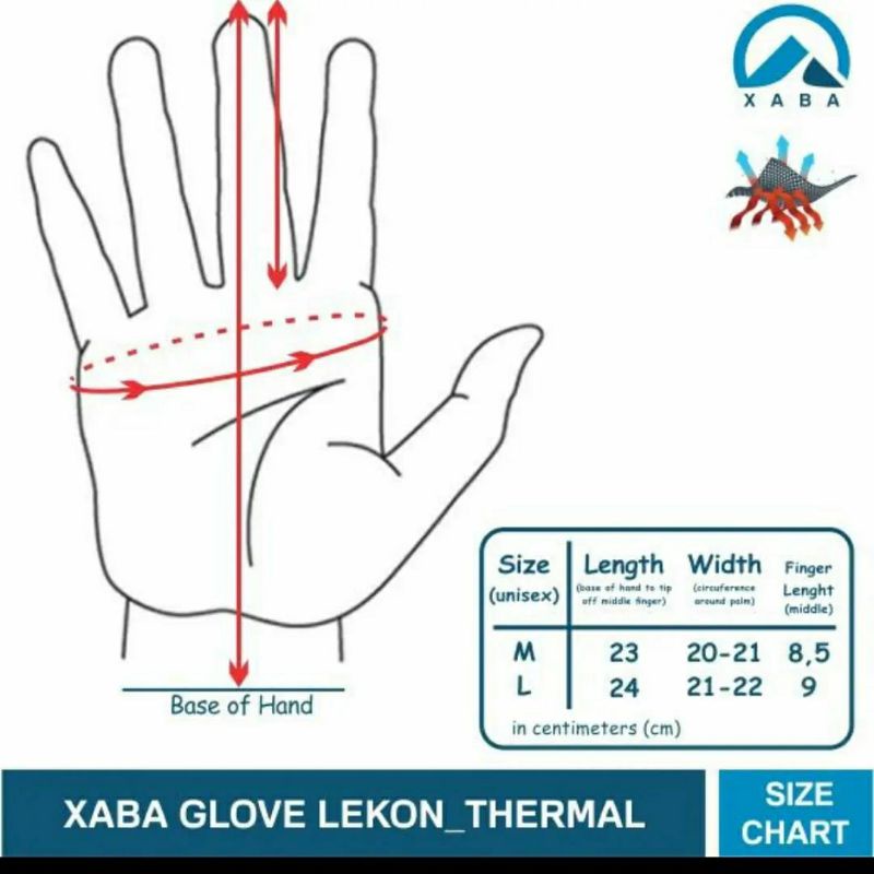 XABA Gloves Lekon thermal series summit