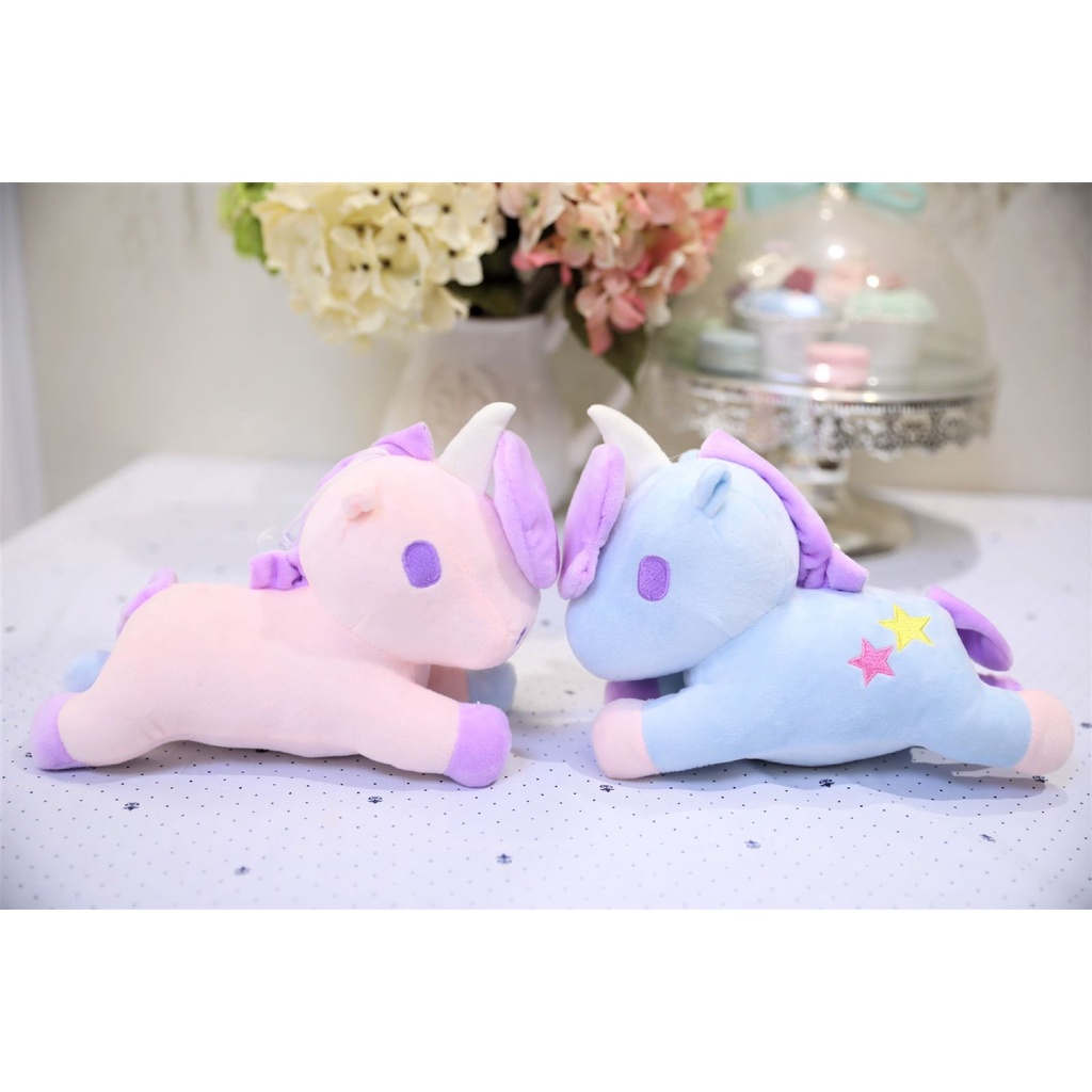 BONEKA UNICORN LAY KUDA PONY 20CM IMPOR