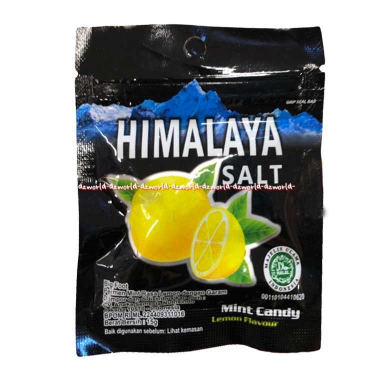 Himalaya 15gr Salt Mint Candy Pastiles Peppermint  Lemon Flavour Permen Mint Rasa Jeruk Dengan Garam Himalayasalt Lemon Candy Strong Cool