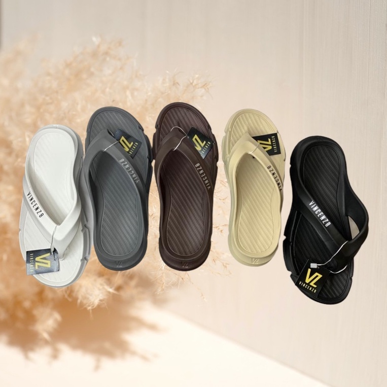 Sandal Ringan Pria VINCENZ8 Sandal Jepit Pria Sandal Casual Pria Sandal Pria Anti Slip Sandal Pria Anti Air Terbaru Sendal Cowok Kekinian Sandal Polos Fhasionable