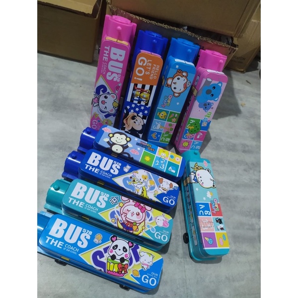 

[WWK 3/4/5]KOTAK PENSIL TEMPAT ALAT TULIS KERETA API DISNEY MICKEY IRONMAN HELLO KITTY