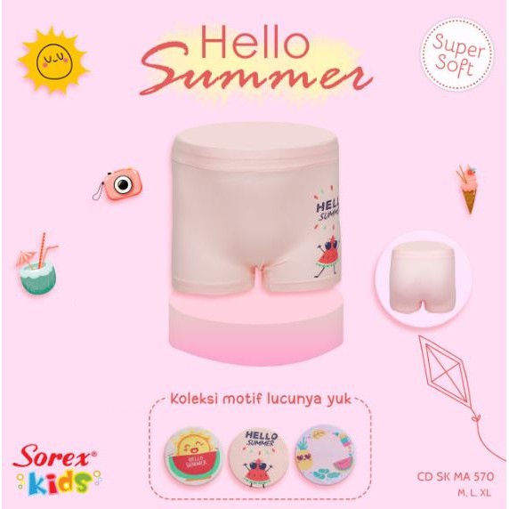 SOREX KIDS GIRL BOXER - CD CELANA DALAM BOXER ANAK CEWEK