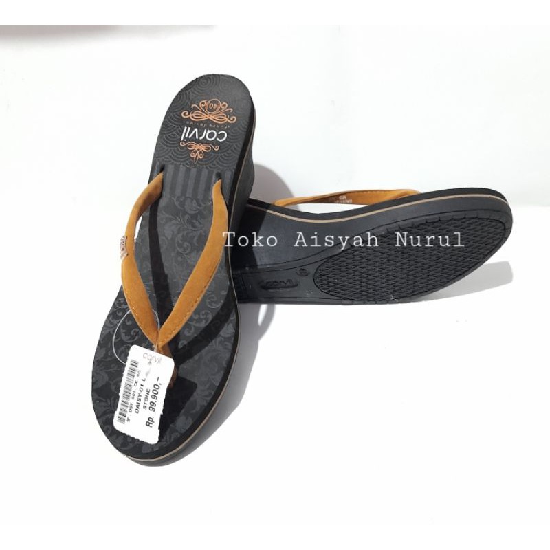 Sandal hak jepit carvil wanita original sandal jepit cewek carvil asli