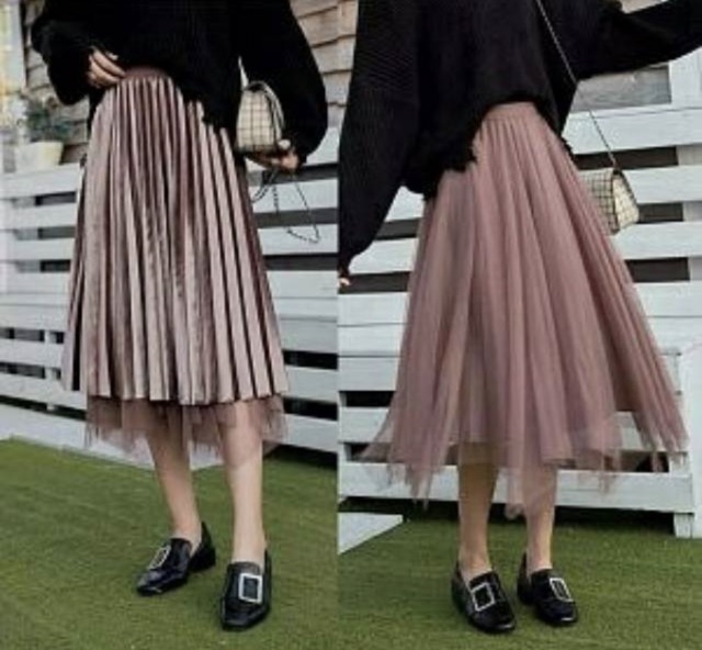 FW R72 ROK TUTU VELVET 2in1 TEBAL Bolak balik 7/8 IMPORT | Rok Tutu Bludru bolak balik | Rok bludru