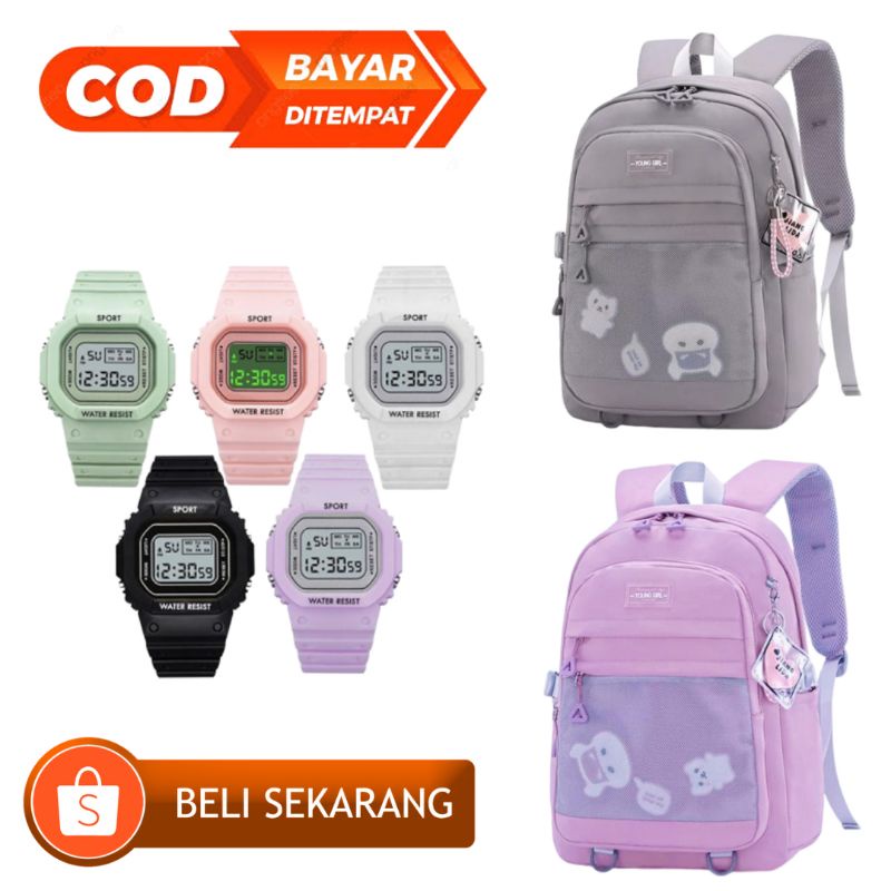 NIQABIS Tas Ransel Anak Perempuan Young Girl Tas Sekolah Anak SD SMP SMA SMK MADRASAH Backpack Anak Cewek Murah Fashion Korea Remaja Wanita Untuk Kado Pacar