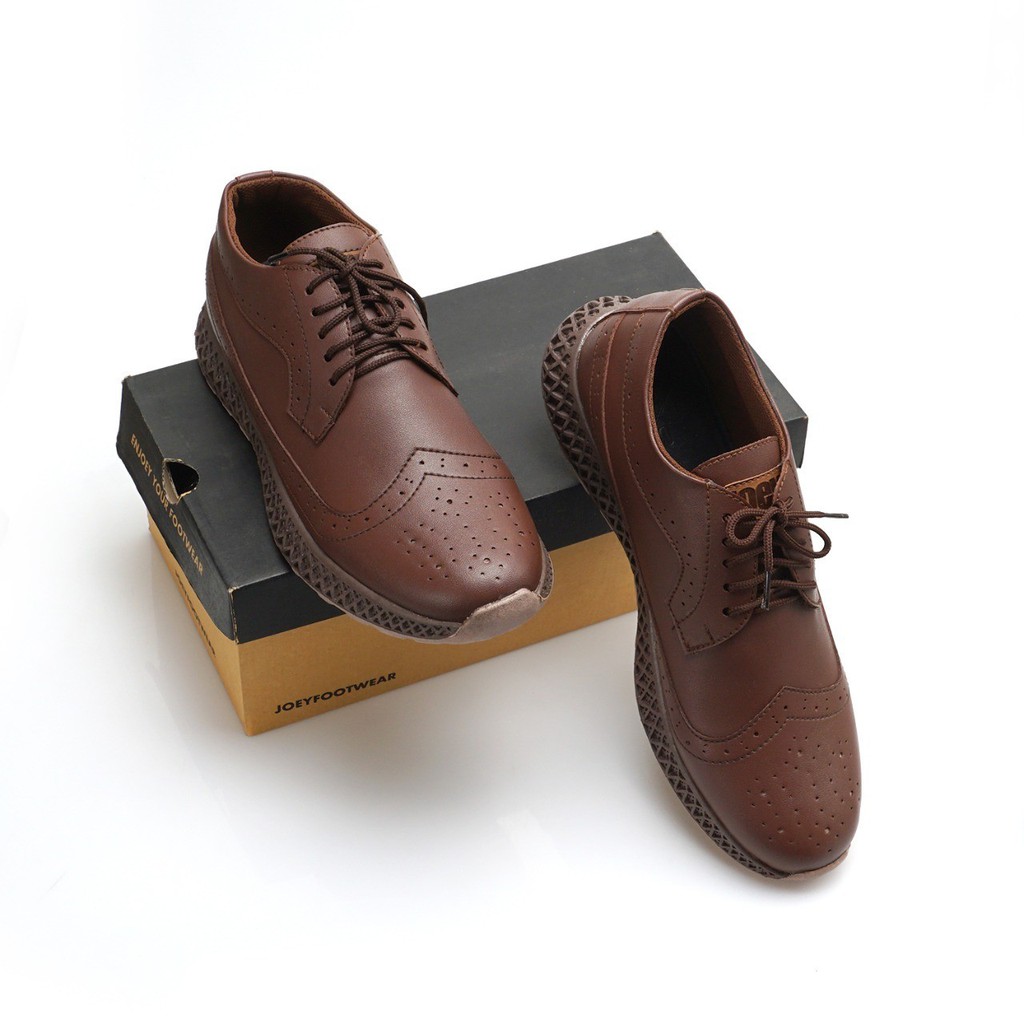 LORD BROWN | FORIND x Joey | Sepatu Casual Santai Kasual Kerja Kuliah Pria/Cowok/Men Laces Ori New