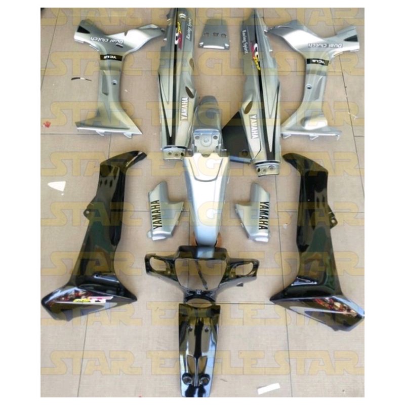 TERMURAH  fullset bodi full set body halus motor Yamaha fiz r fizr custom warna sstwo ss two hitam s