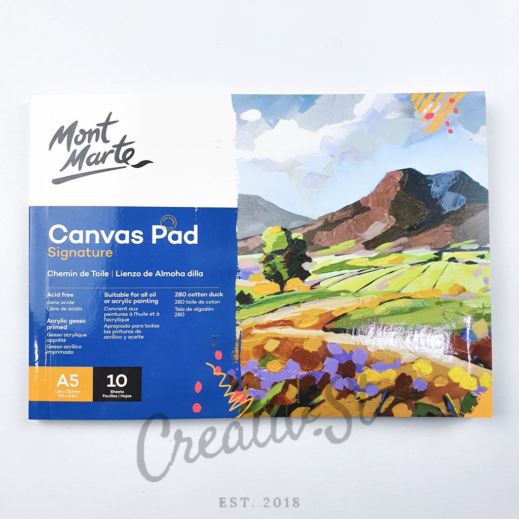 

MONT MARTE Canvas Pad A5 10 Sheet Caxx0025 21 Cm X 15 Cm