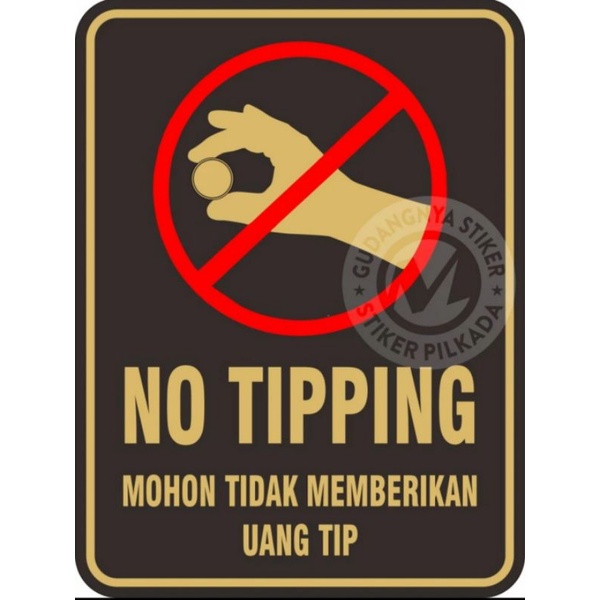 

STIKER VINYL NO TIPPING - 15x20cm