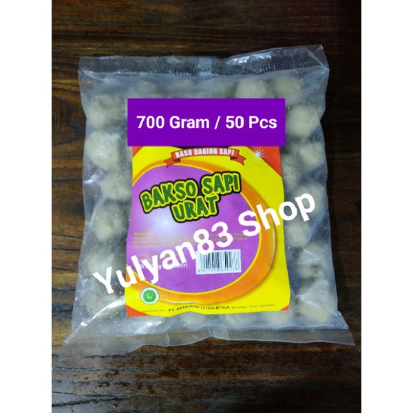 

Baso Rebus Bakso Sapi Urat 700 Gram 50 Biji