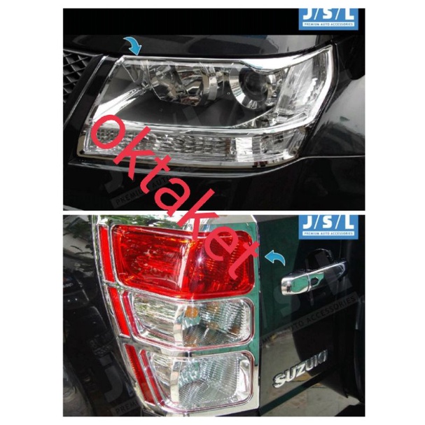 paket garnish depan belakang grand vitara chrome jsl