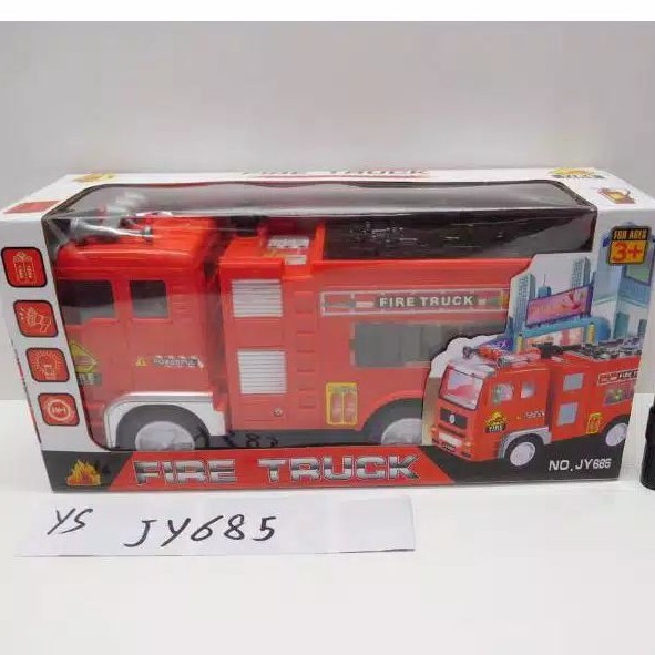 Mainan Mobil Truk pemadam / fire truck ada lampu n music