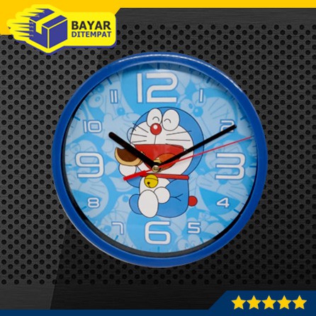 Jam Dinding DORAEMON Dorayaki 2015 Tempel Wall Clock Karakter Murah