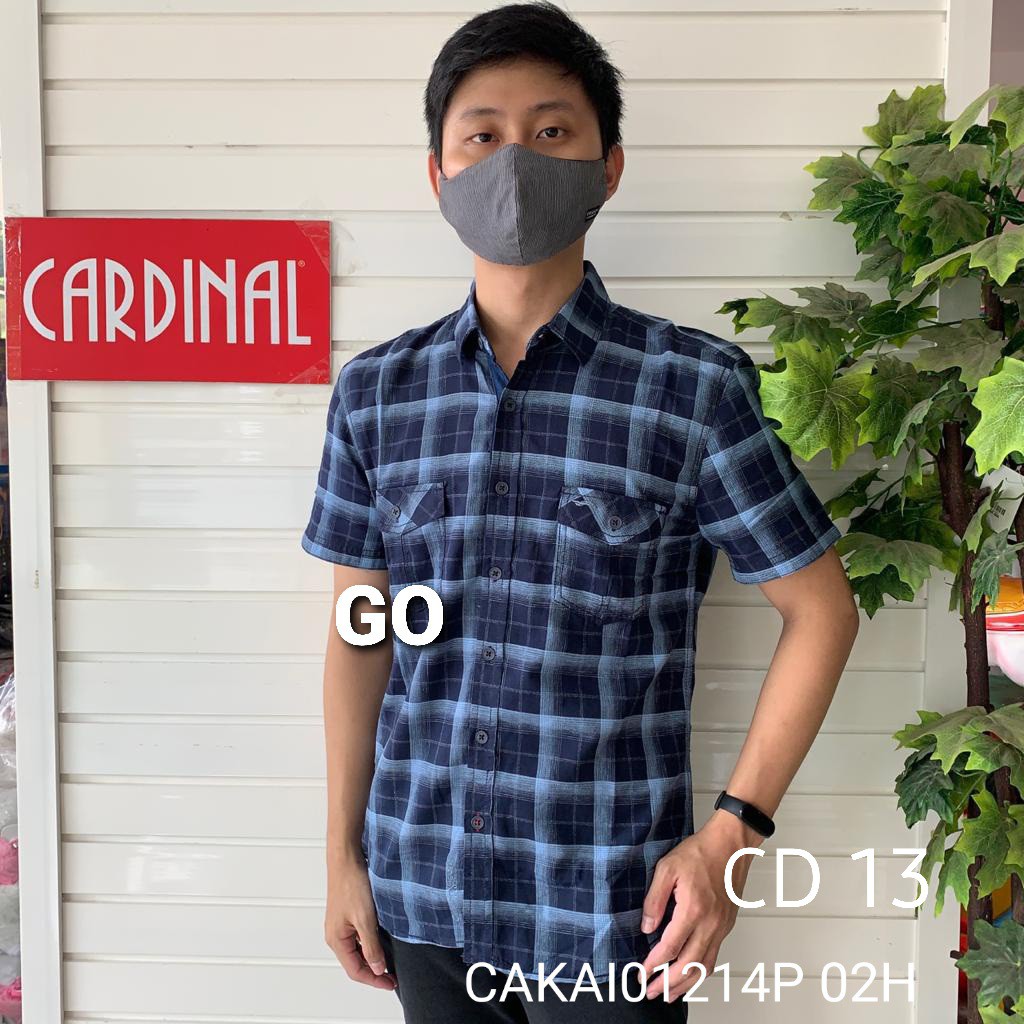 BB CIP CARDINAL KEMEJA CASUAL SLIMFIT Hem Pria Baju Cowok Pakaian Pria