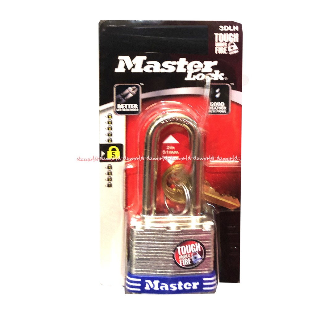 Master Lock Padlock Gembok Kunci 51mm Kotak Tahan Api Masterlock Pad Lock Stainless Steel Alat Keamanan Rumah Masterlok 4cm