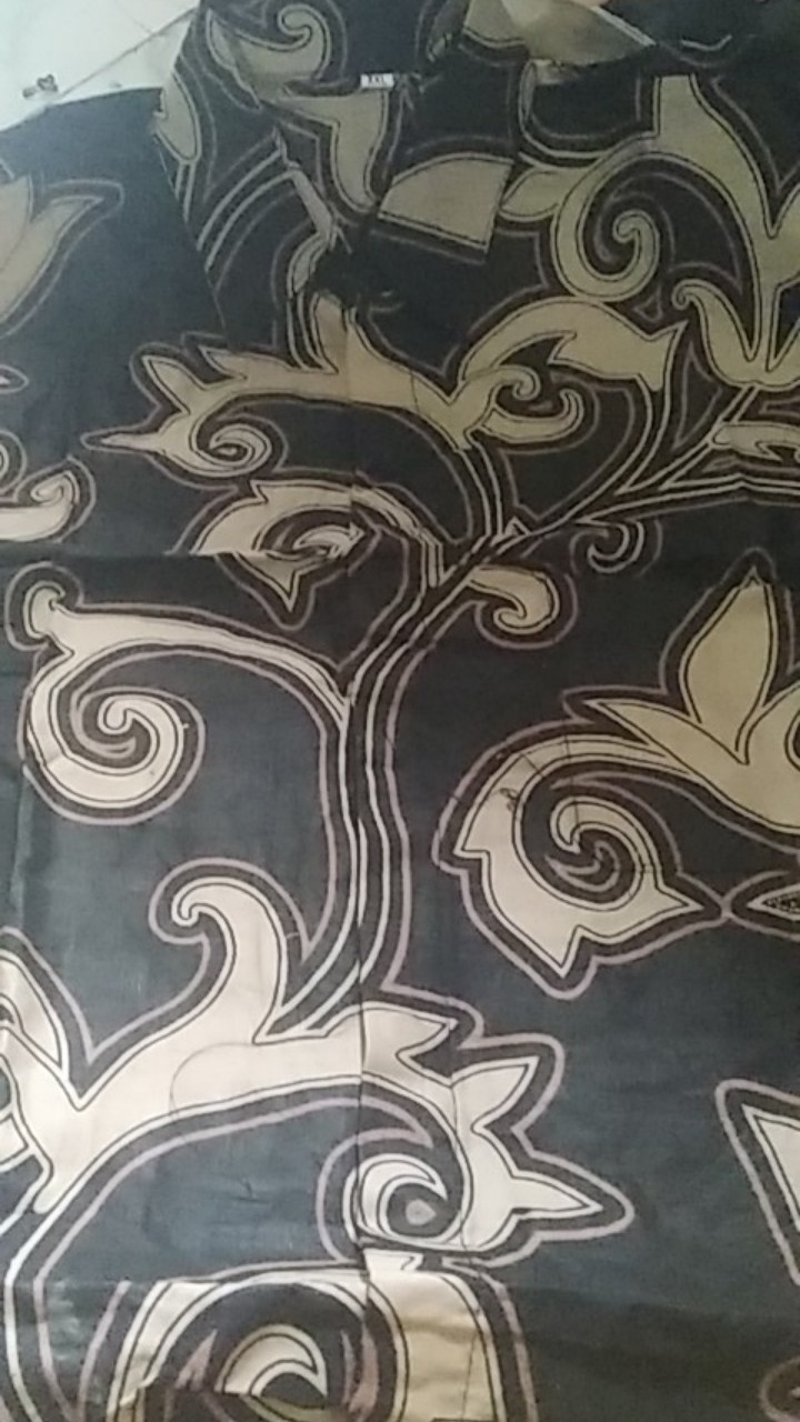 Kemeja Batik Pria Lengan Panjang Size M L Xl Xxl  Bswart Hrb026 Kenongo Hem Panjang