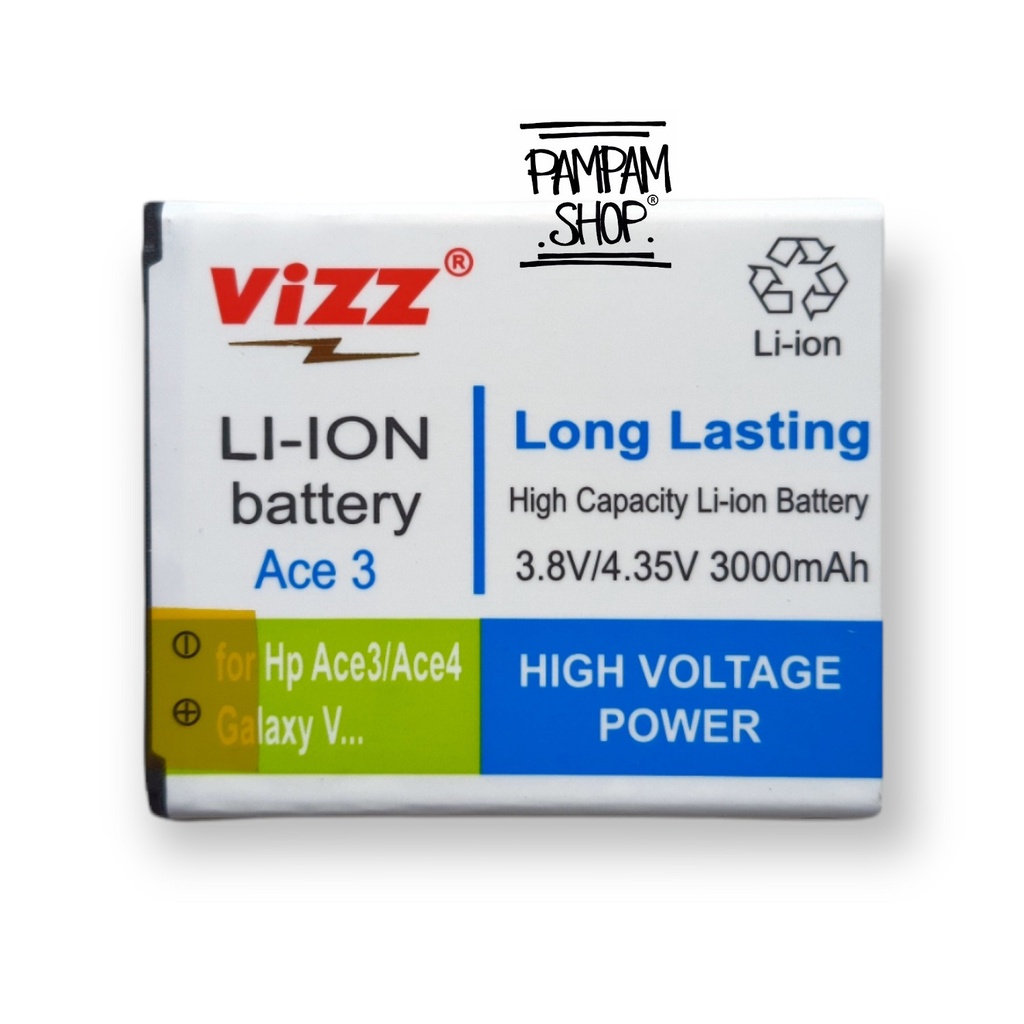 Baterai Vizz Original Double Power Samsung Galaxy Ace 3 4 S7270 S7272 S7275 G316 HP Ori Batre Batrai Battery Handphone HP