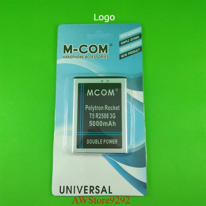 Mcom Battery Batre Baterai Double Power Mcom Polytron PL8Y5 PL-8Y5 R2508 3G Rocket T5