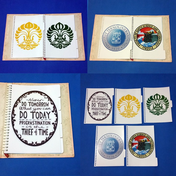 

Pembatas icon logo kampus binder 2 Ring, 6 Ring, 20 Ring, 26 Ring 1 set 5 lembar murah