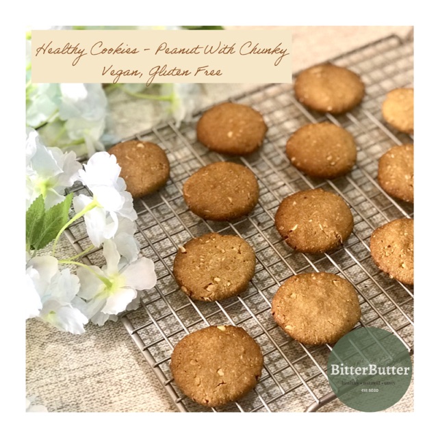 

VEGAN GLUTEN FREE Healthy Peanut Cookies, No Telur-Susu-Butter