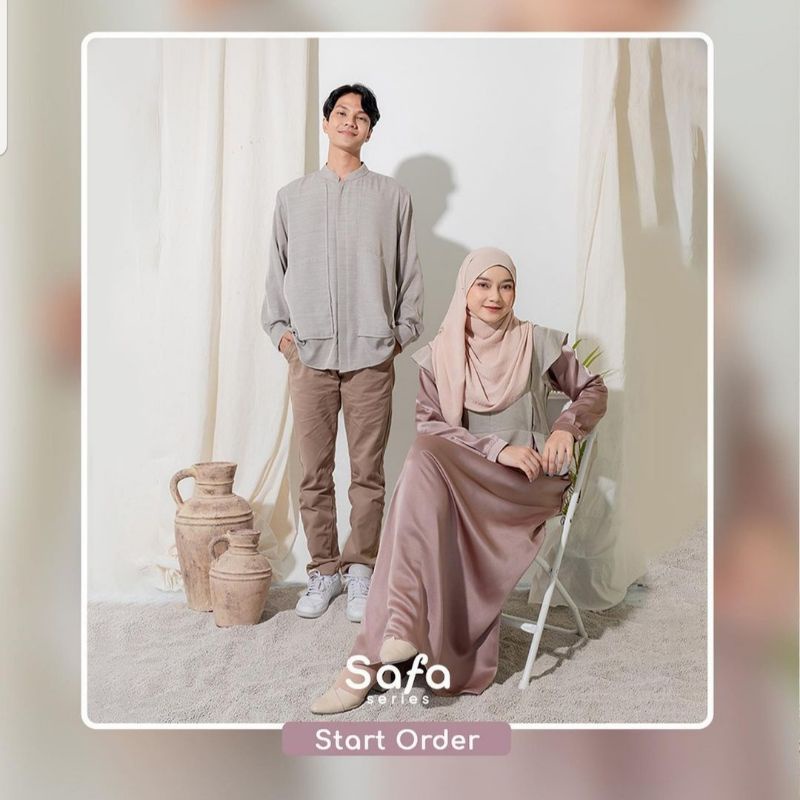 SAFA SERIES Couple Set  Ashfa Dress & Saka Shirt Best Seller Original Jilbrave
