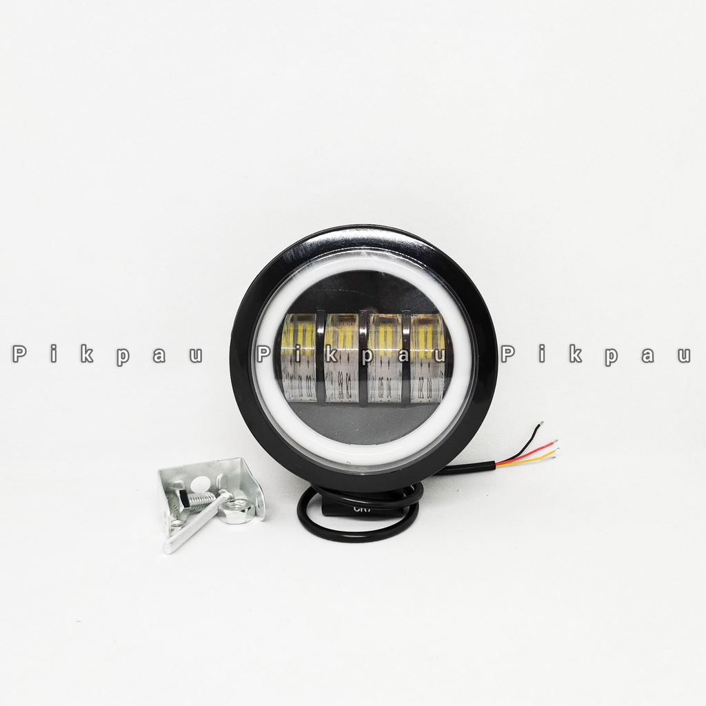 Lampu Tembak Sorot Daymaker LED 6D CWL CREE 4 Mata Lensa Bulat Lampu Depan Motor