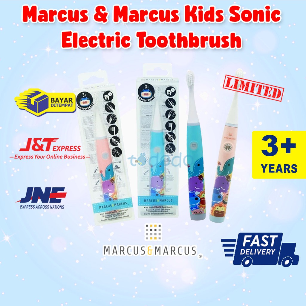 Marcus &amp; Marcus Kids Sonic Electric Toothbrush - Sikat Gigi Anak elektrik