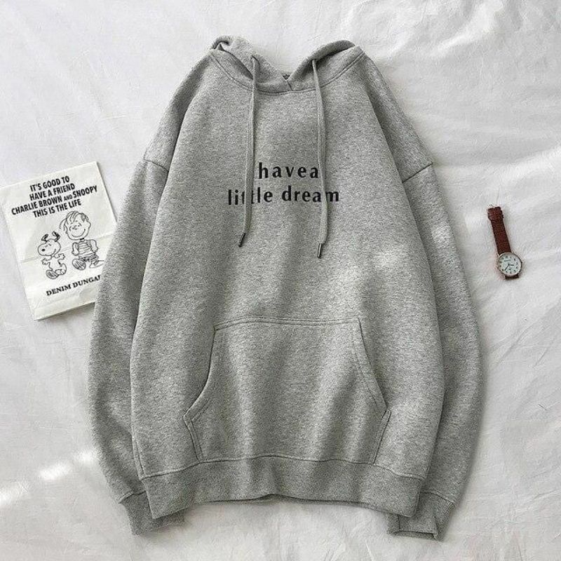 Jaket Sweater Hoodie Wanita Oversize Outerwear Pakaian Sweatshirt Korean Style Hudie Cewek I HAVE-1