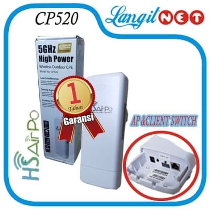 AIRPO CP520 300MBPS OUTDOOR 5.8GHZ EXTRA CHANEL CONNECT UBNT AIRMAX