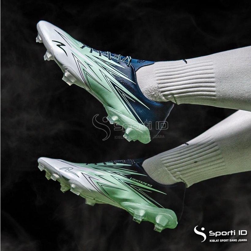 Sepatu Bola Specs Accelerator Lightspeed 3 FG - White Aqua 101802 Original