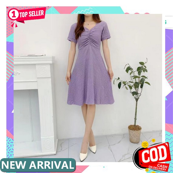 Dress Imlek / Dress Batik Merah/ Gaun Batik Wanita Murah / Gaun Batik Kerja/ Dress Wanita Casual Key