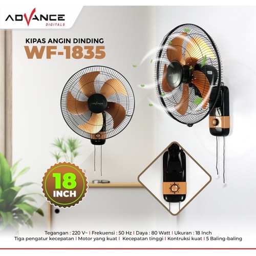 Kipas Angin Dinding Advance WF1835 / Wall Fan Advance (KHUSUS OJEK ONLINE)