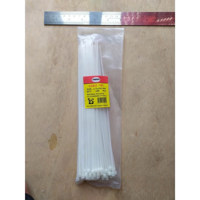 Kabel Tis Cable Tie Tali Pengikat Kabel Pengikat Barang Putih 25cm Hpp