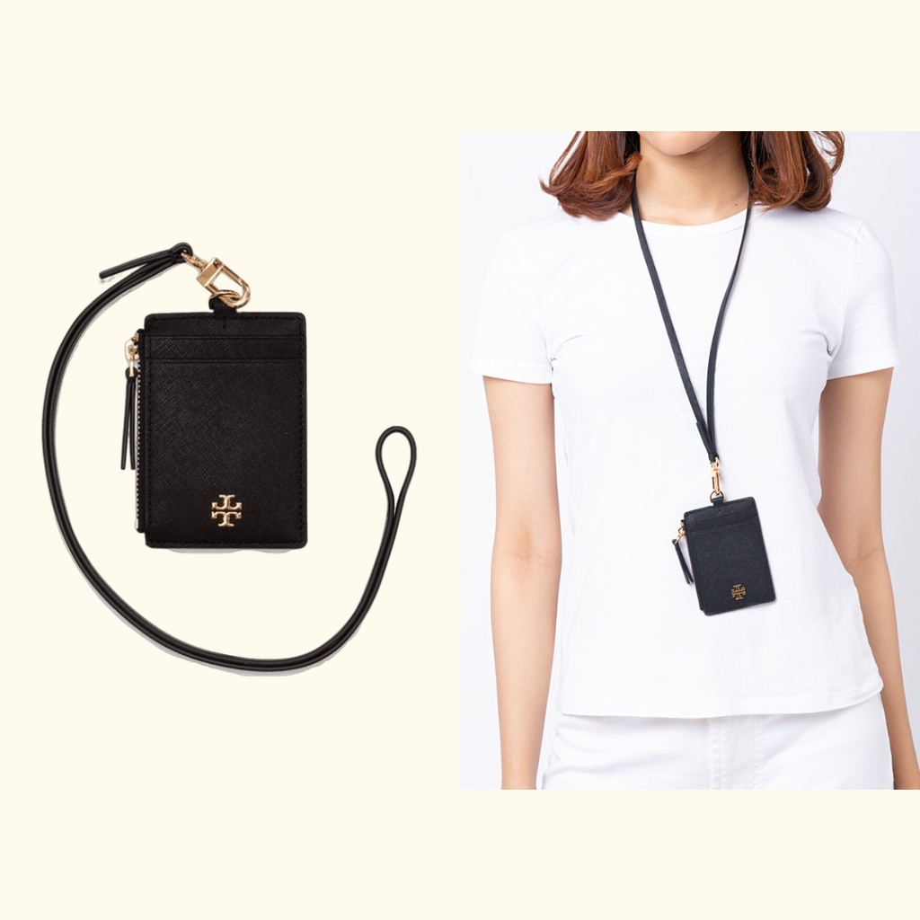 

[ORIGINAL 100%] Tory Burch Emerson Saffiano ID Lanyard