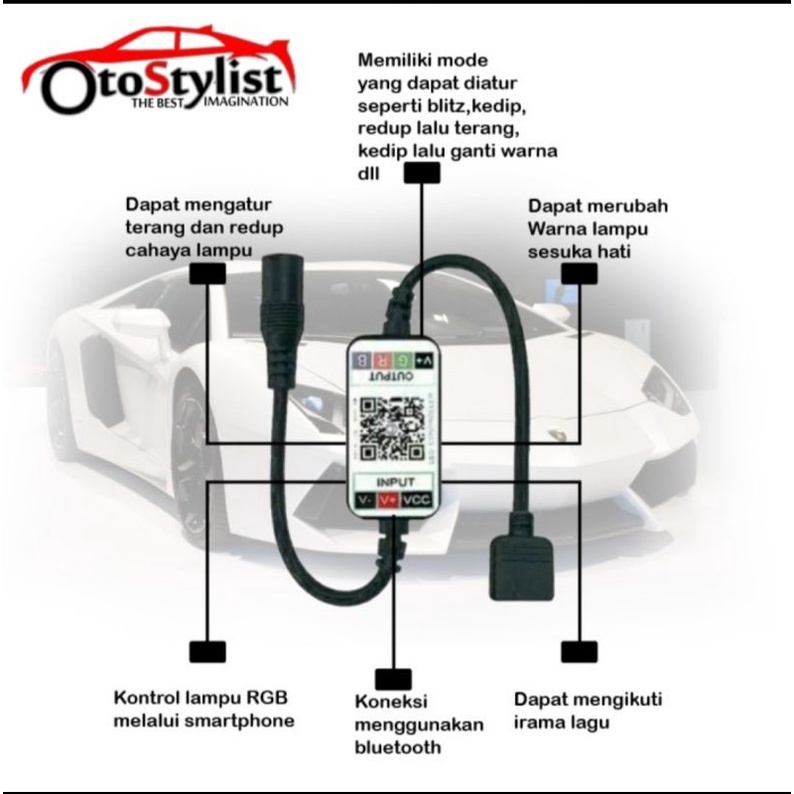 Modul RGB Bluetooth / Modul Lampu Warna Warni