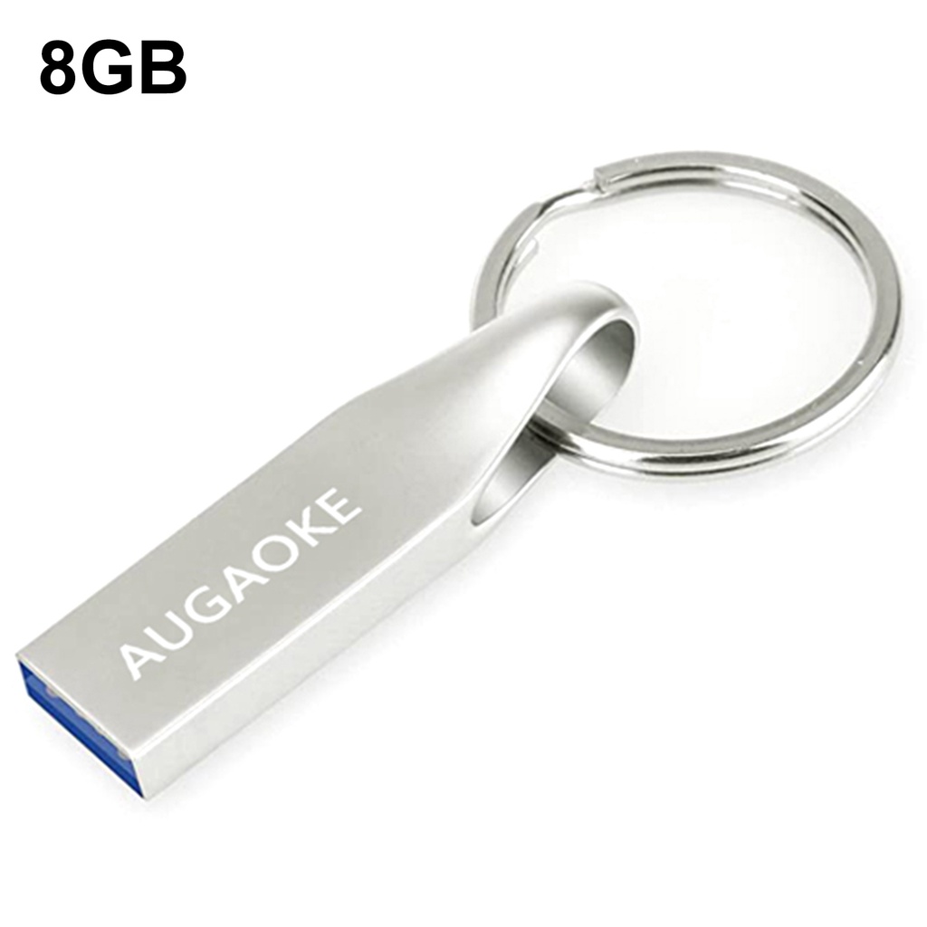 Flash Drive USB 3.0 Mini Plug and Play Bahan Logam Kecepatan Tinggi Untuk AUGAOKE 8 / 16 / 32 / 64 / 128GB