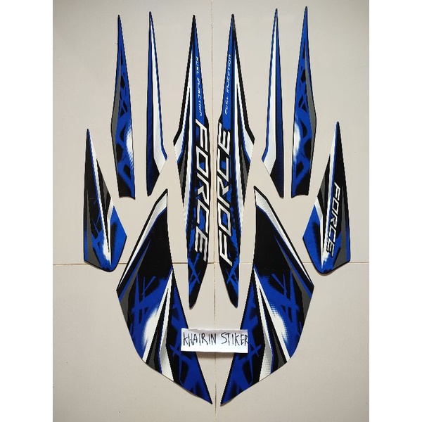 striping stiker Vega force 2019 hitam biru