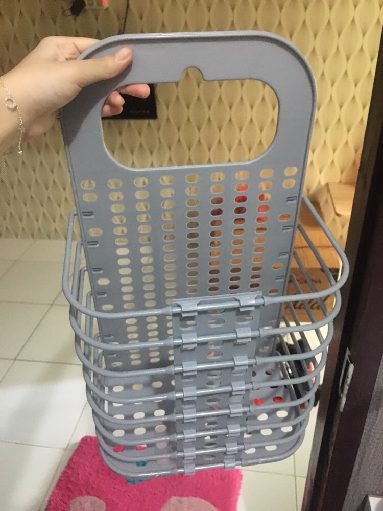 Tempat Baju Kotor Keranjang Gantung Penyimpanan Baju Pakaian Kotor Lipat Laundry Organizer